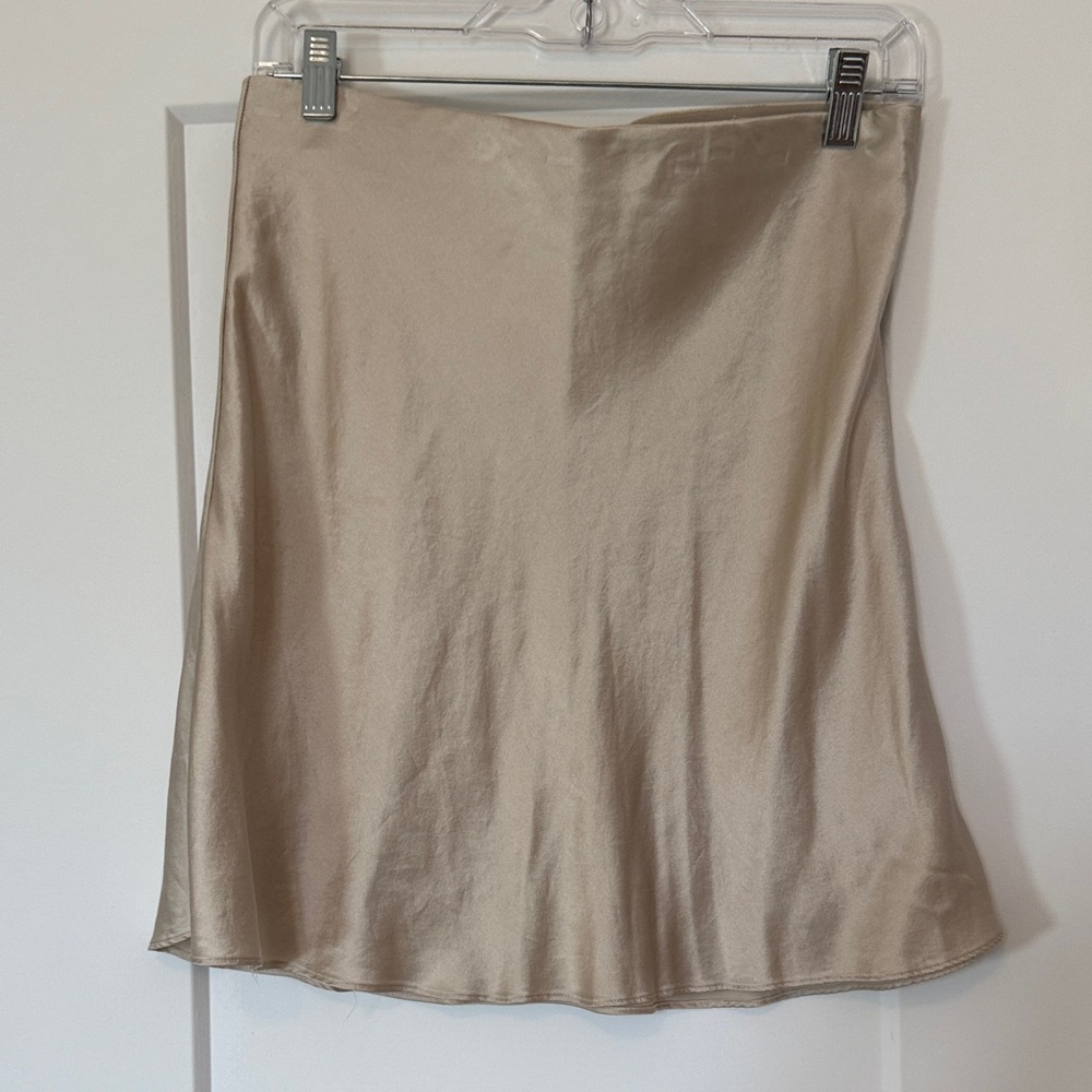 Quince Tan Mini Skirt